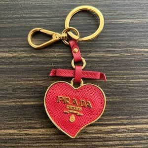 Prada heart bag charm/key chain